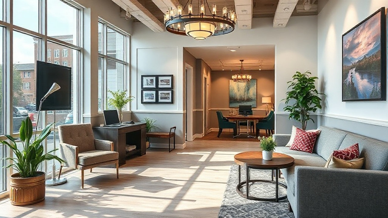 Assisted Living South Charlotte residential community with comfortable common areas for senior residents